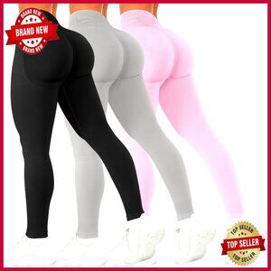 Seamless Compression Leggings Tummy Control Butt Lifting Workout Yoga Pants 3